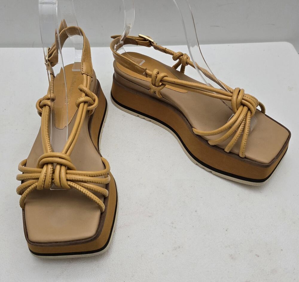 Free People Paloma Barcelo Yata Flatform Sandals EU 36/US 6 Caramel Vacation